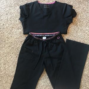 HeartSoul Black Scrub Set